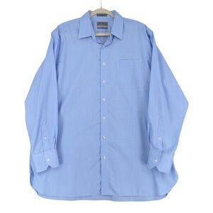 John W Nordstrom Blue Traditional Fit Dress Shirt 15.5 32-33